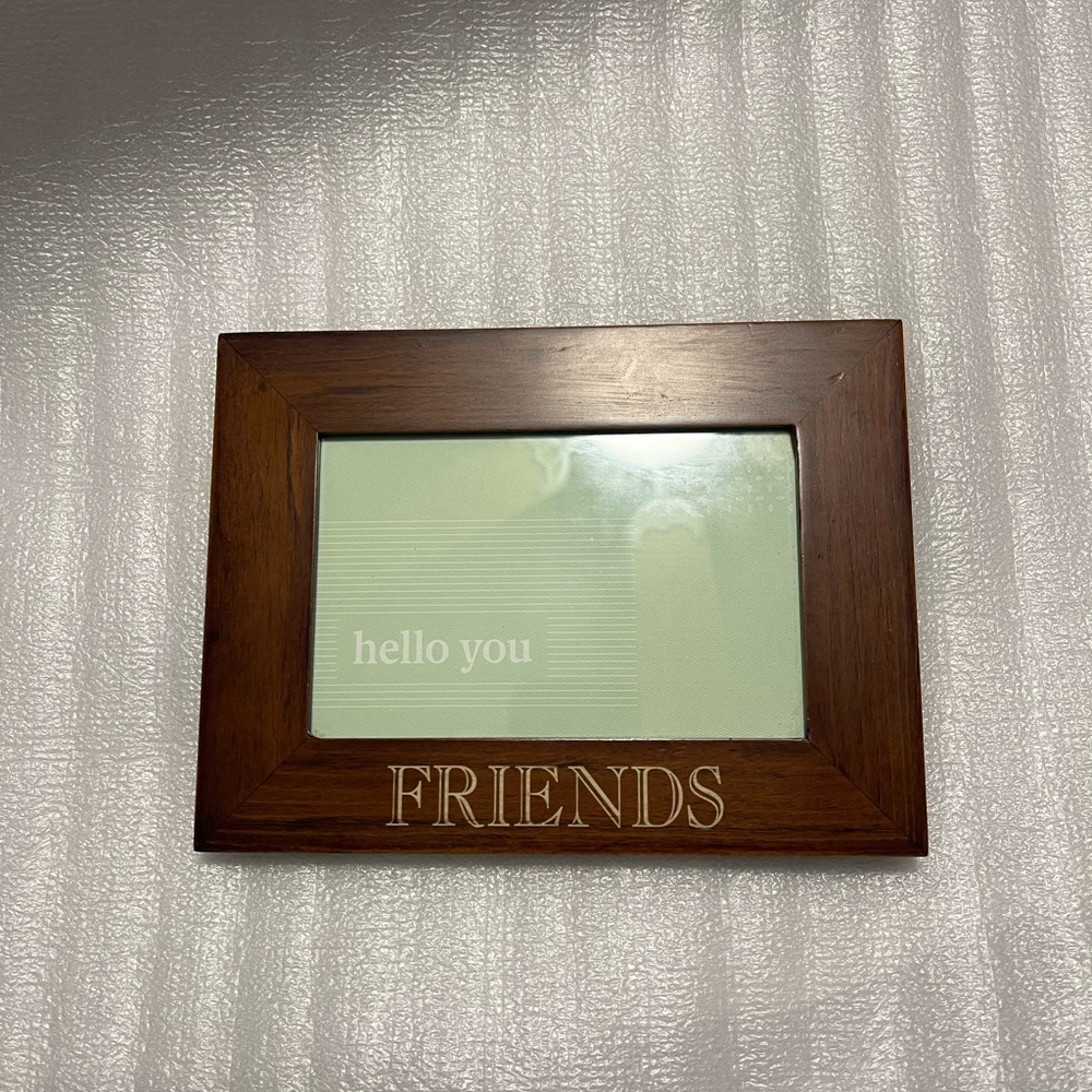 Brown Wooden Friends Photo Frame